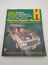 Haynes 30010 Repair Manual 1984-1995 Dodge Caravan Plymouth Voyager Chrysler