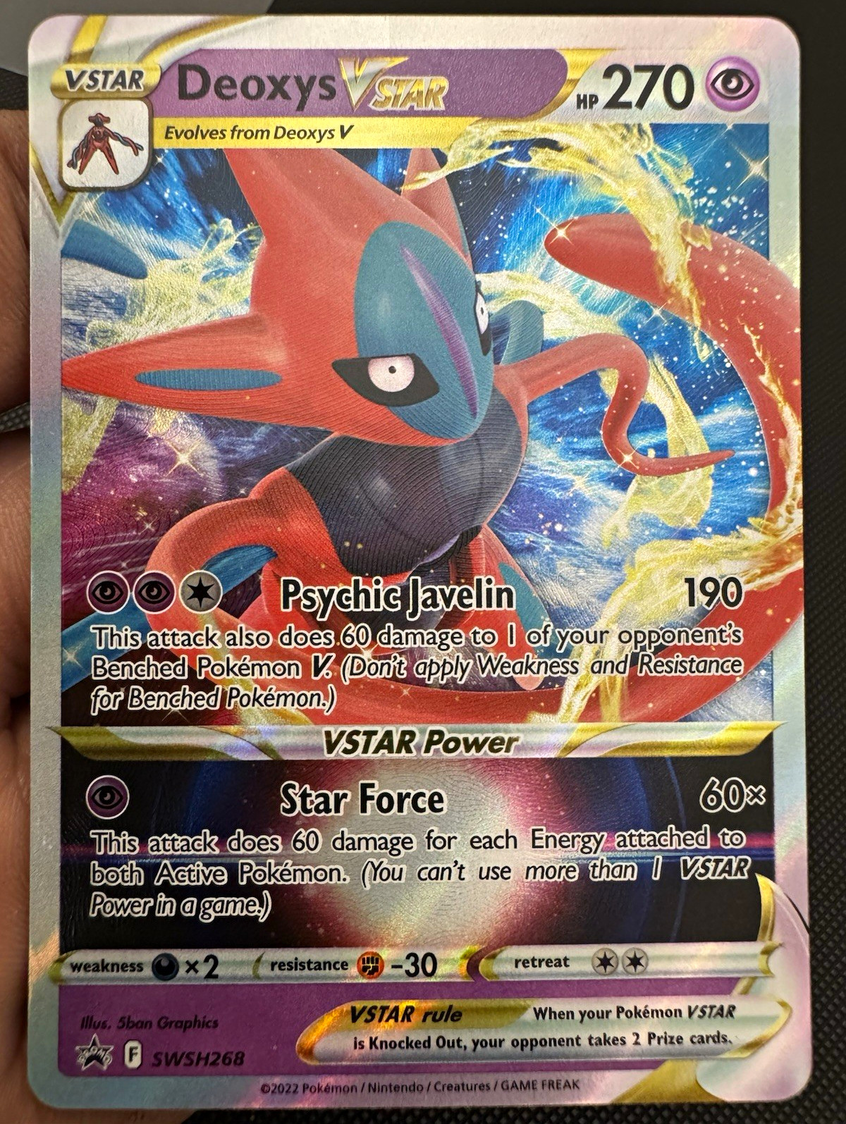 Pokémon TCG Deoxys VSTAR Black star Promo Holo EN HP 270 NM