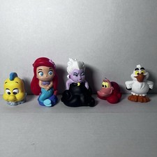 The Little Mermaid Bath Toy Set by Disney - Plastic Ariel, Ursula, Flounder,