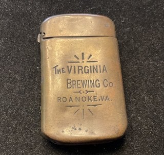 Antique Pre Prohibition Virginia Brewing Co Beer Match Safe Vesta Roanoke VA Old