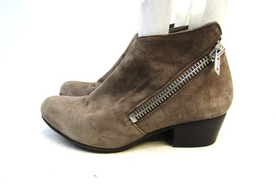 Vaneli Womens Size 8.5 M Brown Suede Zip Fashion Ankle Boots