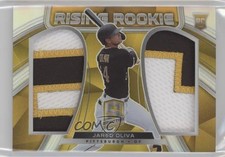 2021 Panini Spectra Rising Rookie Materials Gold Prizm 1/10 Jared Oliva v9t