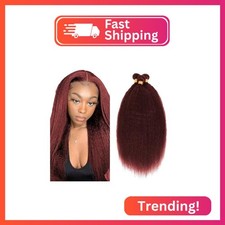  99J Burgundy Bundles Human Hair Yaki Straight Bundles 28 30 32 Inch Wine Red Ya