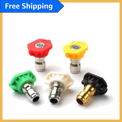 #ad Versatile 5 Piece Pressure Washer Nozzle Set 4500 PSI Brass amp; Stainless Steel $12.99