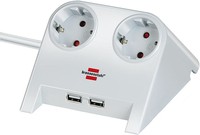 Brennenstuhl 1153520222 1.8m Interior White 2 AC Outlet s White 1pc