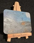 ACEO Original Pumpkin Halloween Landscape Sunrise Wax Painting  — photo 4
