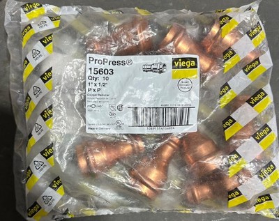 (1 bag Of 10)Viega Propress Copper Reducer 1''x1/2'' 15603