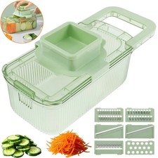 Gemüsehobel Edelstahl 7 in 1 Multifunktional Panel Gurkenhobel Dünne Scheiben