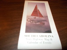 1985 South Carolina State-issued Vintage Road Map