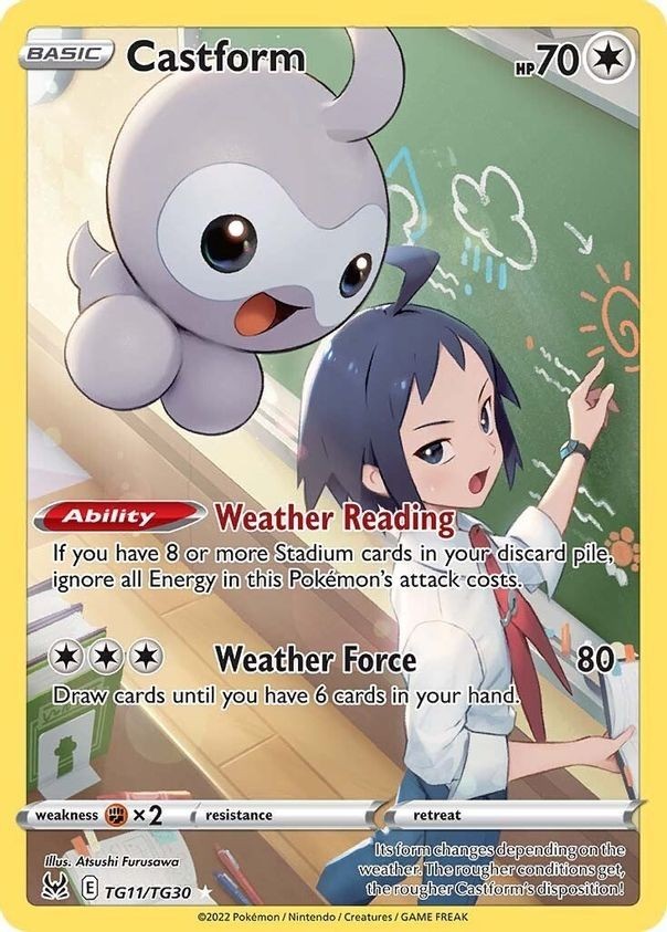 Castform - TG11/TG30 - Pokemon Lost Origins Trainer Gallery Holo Rare Card NM