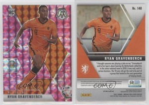 2021 Panini Mosaic UEFA Euro 2020 Pink Camo Mosaic Prizm Ryan Gravenberch #148