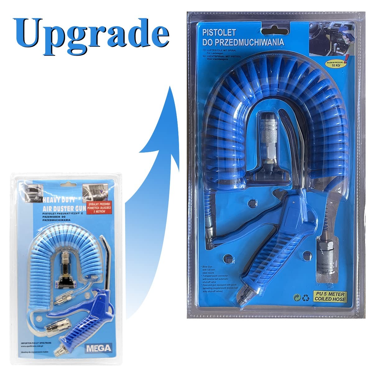 Beduan Air Blow Gun Kit with 16ft Long Pneumatic 1/4