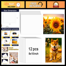 12 Pcs 8x10 Inch Sublimation Metal Sign Blanks - DIY Photo Wall Frame Decor