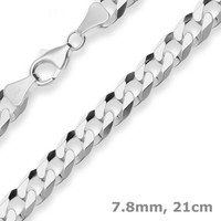 7,8Mm Armband Panzerkette Silberarmband Armschmuck Aus 925 Silber 21Cm