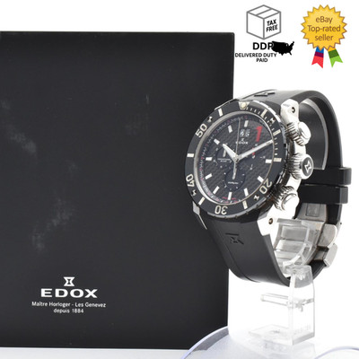 [N MINT /Box] EDOX 10020 Chronoffshore 1 Class-1 46mm Black Dial Sapphire Watch