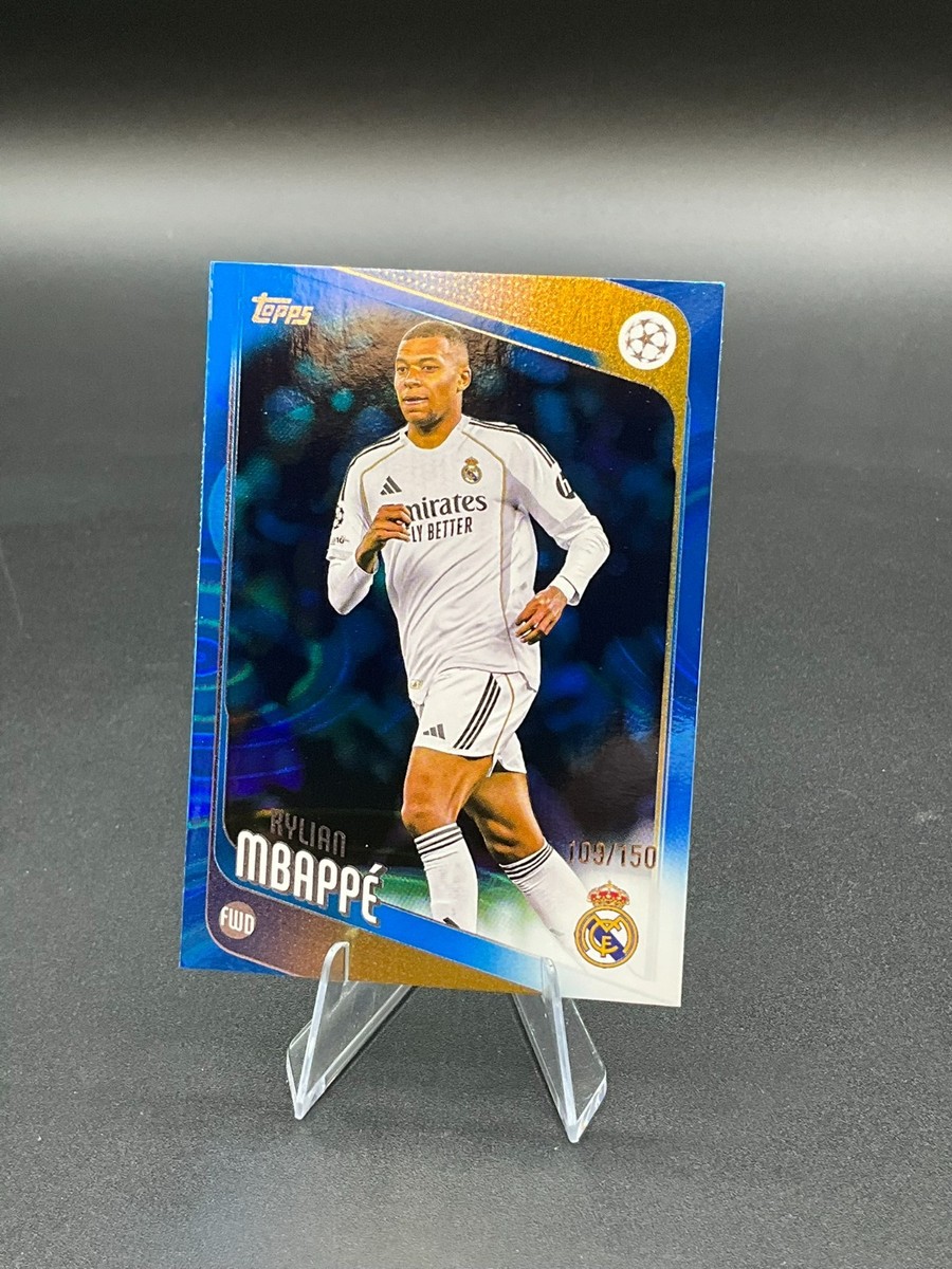 2025-26 Topps UEFA #112 Kylian Mbappé, Real Madrid C.F. RARE BLUE