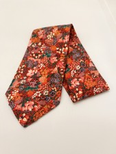 Vintage Tango by Mark Raab Red Liberty Print Floral Tie