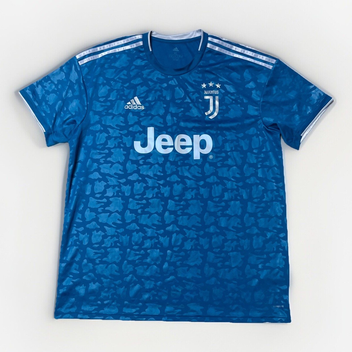 Adidas Juventus 2019/2020 Third Kit Soccer Blue Jersey Shirt
