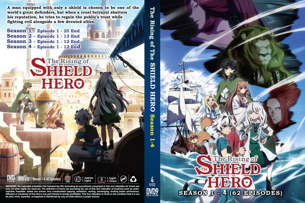 DVD THE RISING OF THE SHIELD HERO SEASON 1-4 VOL.1-62 END ENG DUB