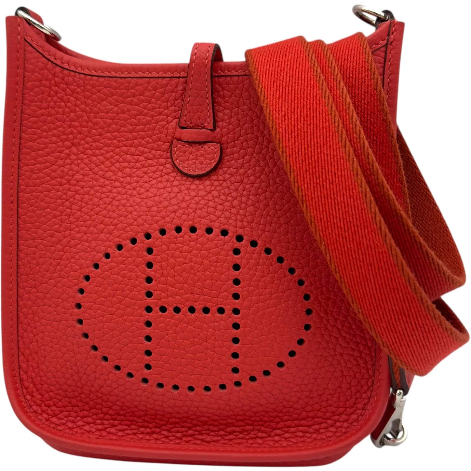 HERMES Evelyne TPM Pink Taurillon Leather Shoulder Bag T Stamp #OKB1967