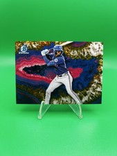 2025 Bowman Draft Chrome Sebastian Walcott Crystallized Gold /50 Rangers SSP