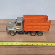 ERTL Cattle Livestock Hauler Gray & Orange Truck Vintage STK #3605 Made In USA p