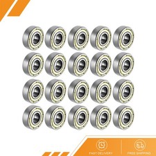 20Pcs - Deep Groove Ball Bearing 696ZZ Double Shield Carbon Steel Bearings