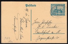 Deutsches Reich 1925 Saargebiet Ganzsache P19 Bahnpoststempel 21.07.25
