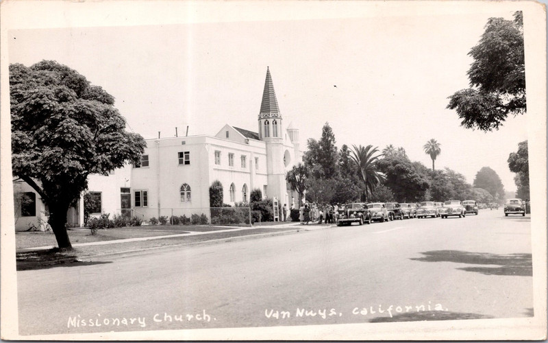 PC6551 CA California Van Nuys Missionary Church Los Angeles LA Postcard RPPC
