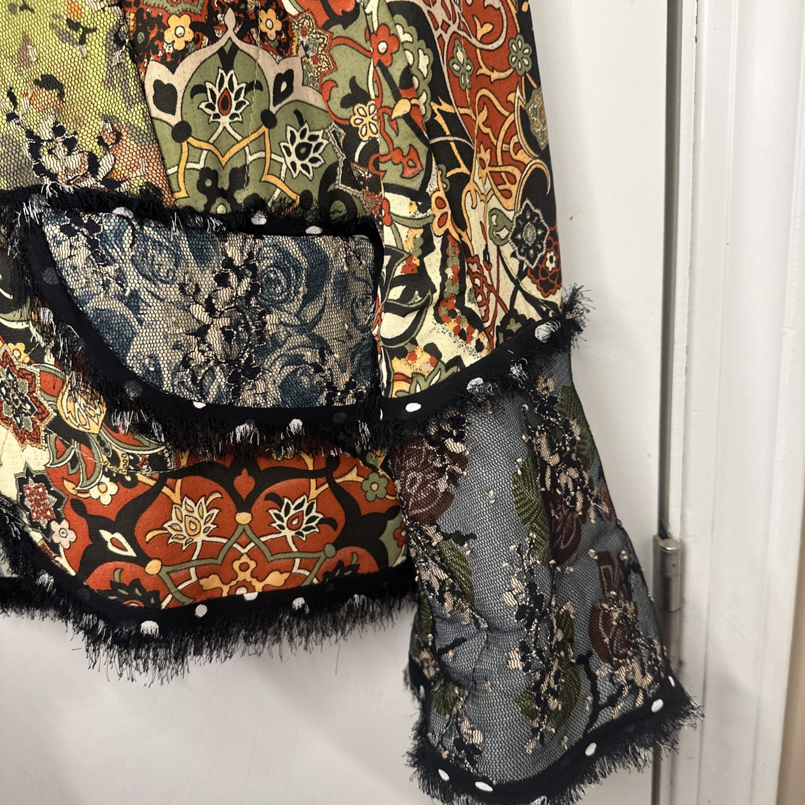 LOOK Patchwork Women’s Jacket Small Boho - image 9