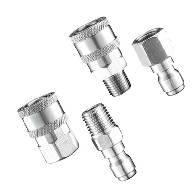 #ad 4* NPT 1 4in Adapter Set Garden Pressure Washer Quick Connect Stainless Steel $18.36