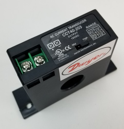 Dwyer Instruments CCT40-203 AC Current Transducer 10/20/50 A Input 0-10V Out NEW - Picture 9 of 9