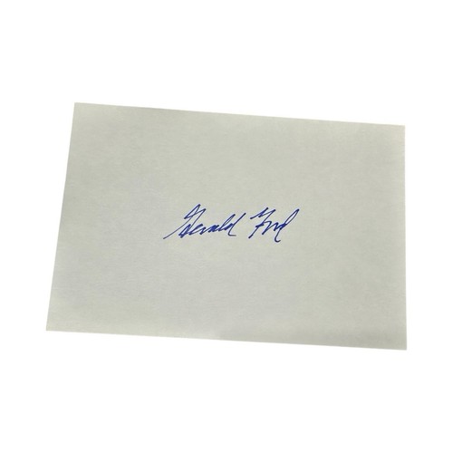 Gerald Ford (d. 2006) Signed Autograph 4x6 Index Card! 38th President Of USA!