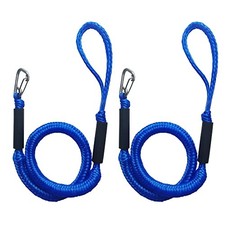 Bungee Dock Lines for Boats Heavy-Duty Elastic Anchor Rope with 4 ft Blue