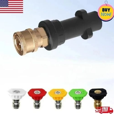 #ad Pressure Washer Adapter Foam Cannon Kit with 5 Color Quick Connect Spray Nozzles $15.69