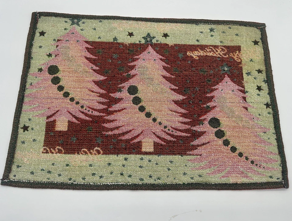 圣诞挂毯桌椅 8 件套假日树闪闪发光家庭 — 第 4/4 张图片