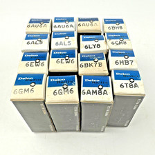 Lot 16 Vintage Vacuum Tubes Delco RCA Mixed TV Radio Untested 6AU6A 6AL5- NIB
