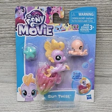 My Little Pony The Movie Sun Twist Seapony Figure Hasbro Suction Cup Toy Set