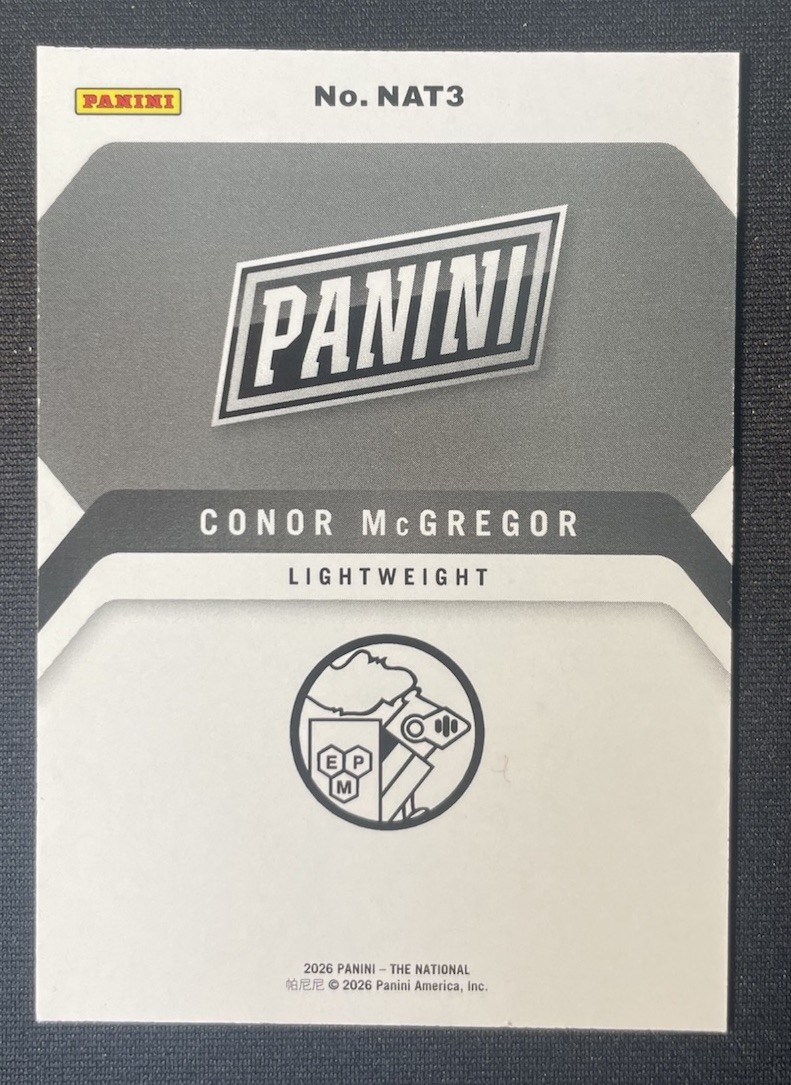 2026 Panini National Conor Mcgregor VIP EXCLUSIVE LIMITED #NAT3 view 2