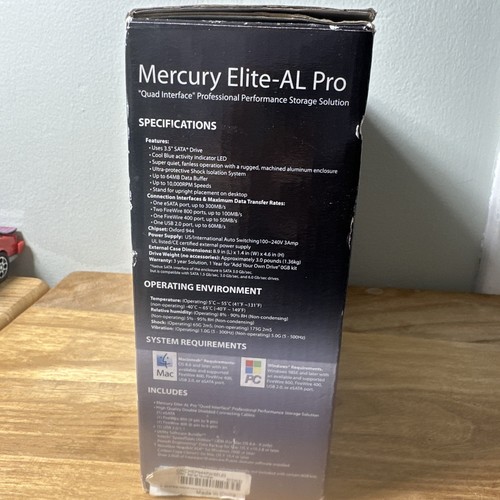 OWC Mercury Elite AL Pro Hard Drive Enclosure USB 2.0 -eSATA Firewire 800+400 - Afbeelding 4 van 13