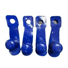 (2 Pairs) Blue Rooster Chicken Muffs Mitt Safety Glove Rubber New FREE SHIPPING