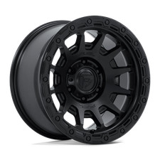 18x9 Fuel Wheels Fc884 Fortress Matte Black W Gloss Black 6x139.7 Rims 1pc
