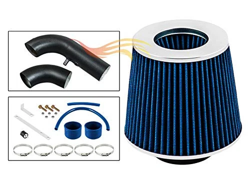 Sistema de carreras de admisión de aire frío BCP RW AZUL 2007-2010 Dodge Nitro 3,7 L V6 + filtro Foto 3 de 3