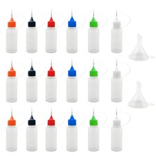 18 Pcs Precision Tip Applicator Bottles, 0.5 Ounce Translucent Glue Bottles, ...