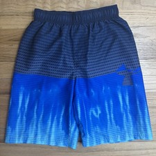 Under Armour Youth Multi Blue Swim Trunks Youth Large READ