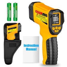 NJTY Infrared Thermometer Gun, -58  to 1472  , High Precision, yellow