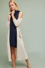 Anthropologie Cowl-Neck Midi Dress Navy Blue Sz XS/S Classiccore Minimalist NWT