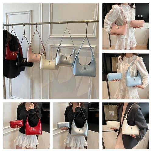 Soft Half-moon Shoulder Bag Casual Underarm Handbag Office Lady