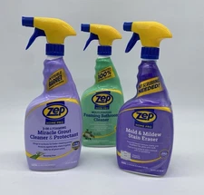 Zep Home Pro Bundle of 3 (Grout Cleaner/Mold & Mildew/Foaming Bathroom) NEW!
