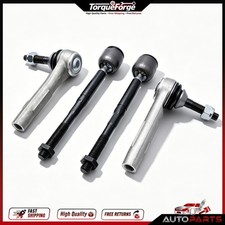 4Pcs Front Inner and Outer Tie Rod Set For 2016-2024 Tesla S X Left & Right